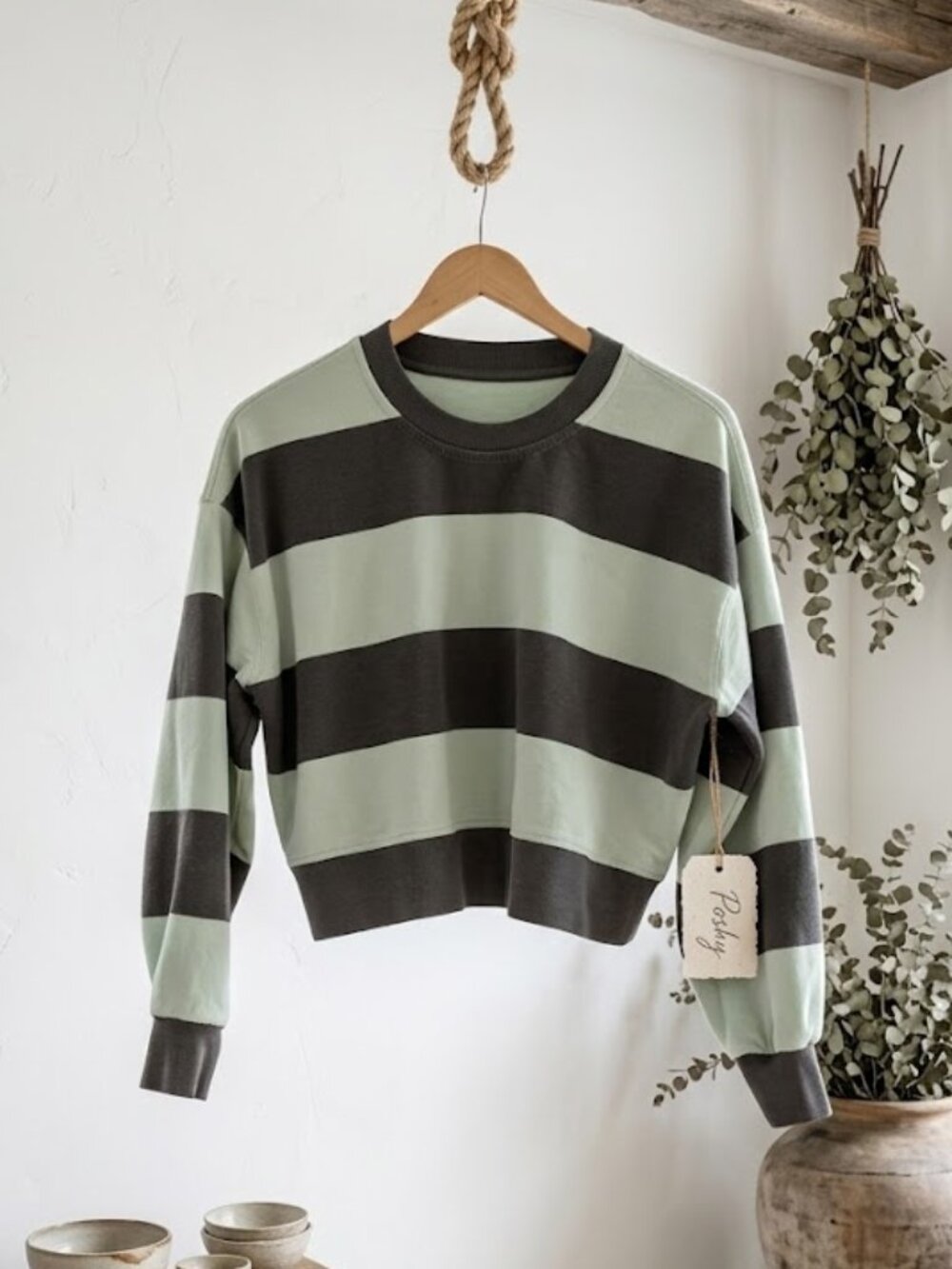 Lululemon Rugby Stripe Cropped Pullover M